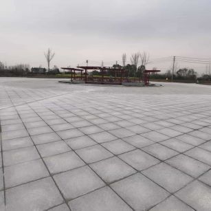 乌兰察布 芝麻白火烧面-公园广场地铺效果