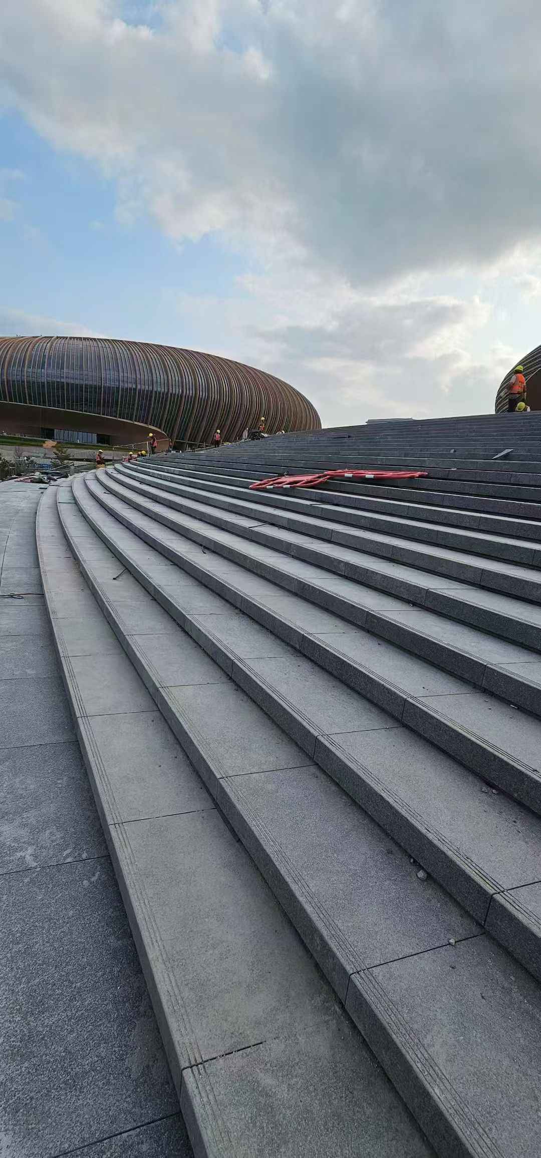 乌兰察布 弧形整石台阶铺装效果图