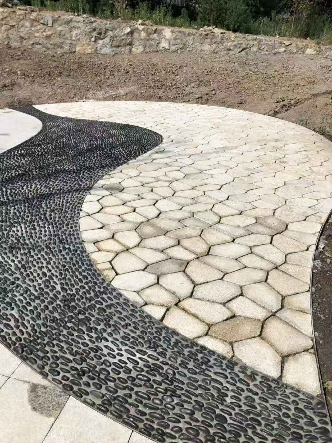 乌兰察布 黄金麻冰裂缝室外铺装效果完美展示