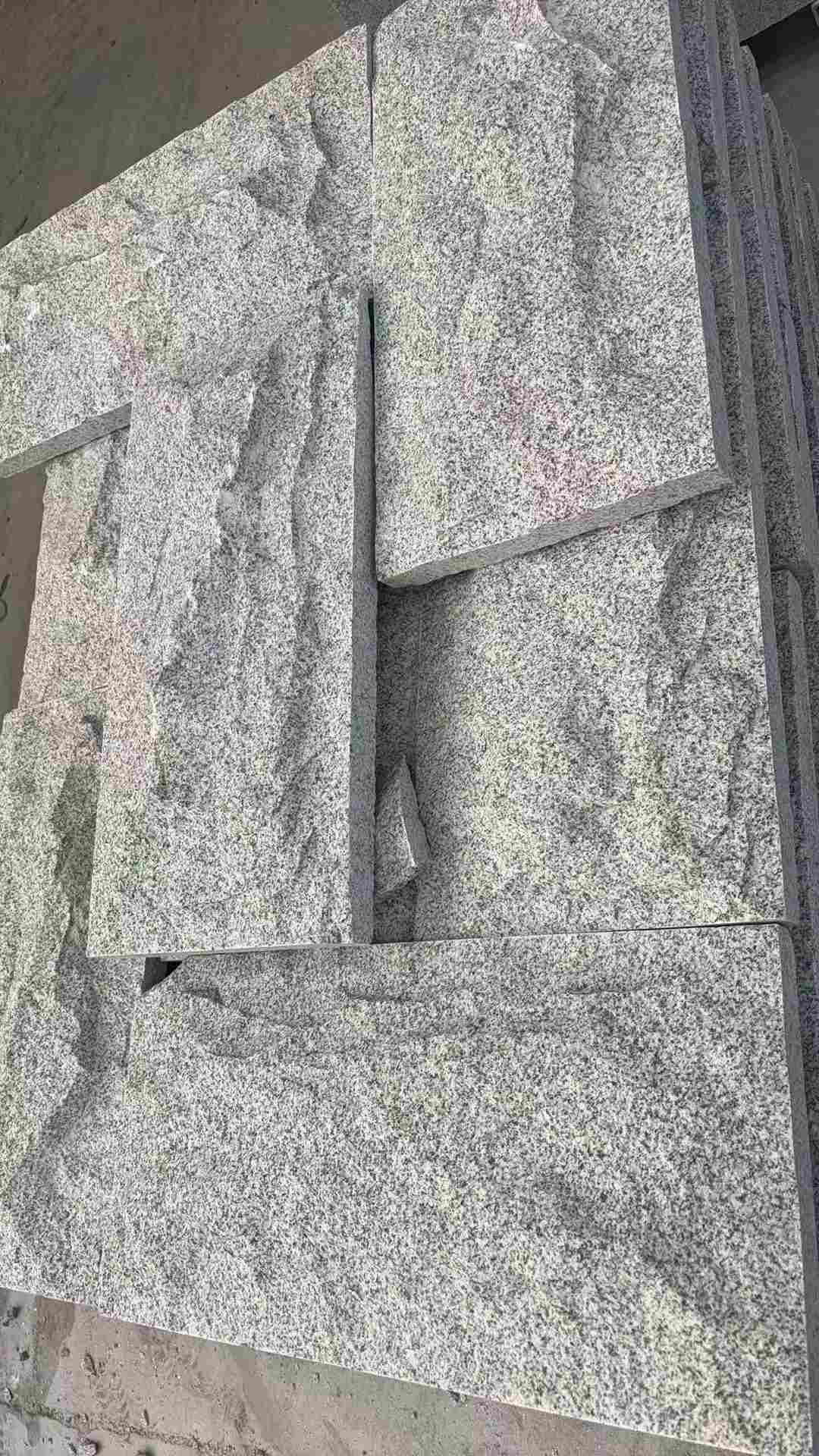 乌兰察布 芝麻白自然面花岗岩成品板